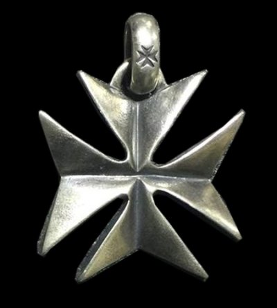 Photo1: Giant Maltese Cross Pendant