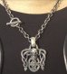 Photo3: Skull On Snake Buckle With Sculpted Oval Pendant