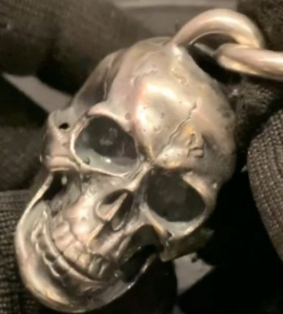 Photo2: Large Skull Full Head Pendant (Early model)