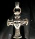 Photo13: Face On Battle-Ax Cross With Chevron Bail Pendant