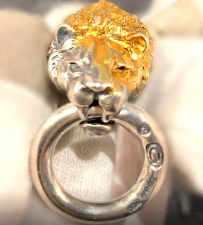 Photo2: Pure Gold Wrap Lion Pendant