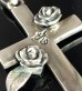 Photo5: Plain Cross With Rose Pendant [Small]