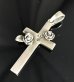 Photo4: Plain Cross With Rose Pendant [Small]