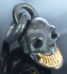 Photo13: Single Skull With Pure Gold Wrap Teeth Pendant