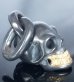 Photo12: Single Skull With Pure Gold Wrap Teeth Pendant