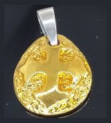 Pure Gold Wrap 1/16 Constantine Cross Blob Pendant 