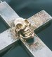 Photo8: 10K Gold Skull On Plain Cross Pendant (Half)