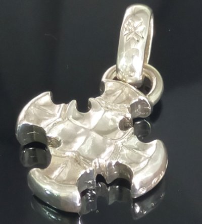 Photo1: 1/16 Battle-Ax Short Cross With H.W.O Pendant (Platinum Finish)