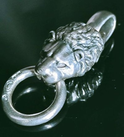 Photo1: Old Large Lion Pendant