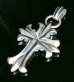 Photo3: Limited Grooved Long Cross With Chevron Bail Pendant