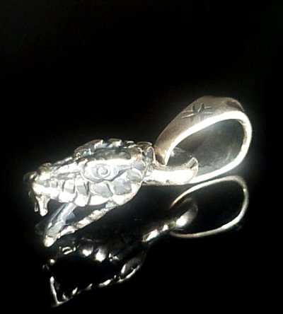 Photo1: Half Snake Head Pendant