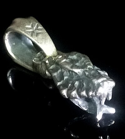 Photo2: Half Snake Head Pendant