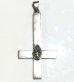 Photo3: Skull On Plain Petro Cross Pendant [Full]