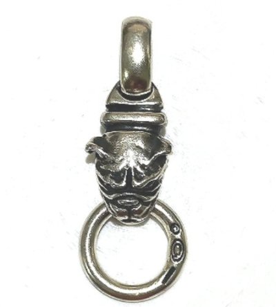 Photo2: Large Old Bulldog Pendant W/O Spike