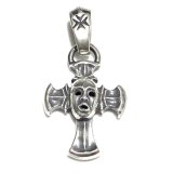1/16 Face On Battle-Ax Cross With Classic H,W,O Pendant 