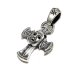 Photo2: 1/16 Face On Battle-Ax Cross With Classic H,W,O Pendant  (2)