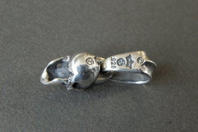 Photo4: Quarter Single Skull Pendant