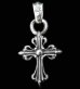 Photo1: Half Art Nouveau Cross Pendant (1)