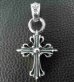 Photo2: Half Art Nouveau Cross Pendant (2)