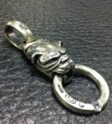 Old Bulldog With ZAZA Floating Diamond O-Ring Pendant