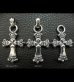 Photo4: One Eighth Long 4 Heart Crown Cross Pendant (4)