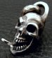 Photo9: Single Skull With Snake Tongue Pendant