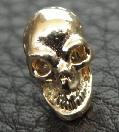 Photo2: Gold Twelve Small Skull Pierce (Screw type)