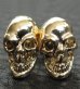 Photo7: Gold Twelve Small Skull Pierce (Screw type)