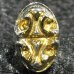 Photo2: 18k Gold Solder On Sculpted Oval Pierce (2)