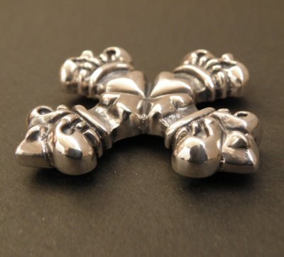 Photo3: 4Heart crown cross Pins