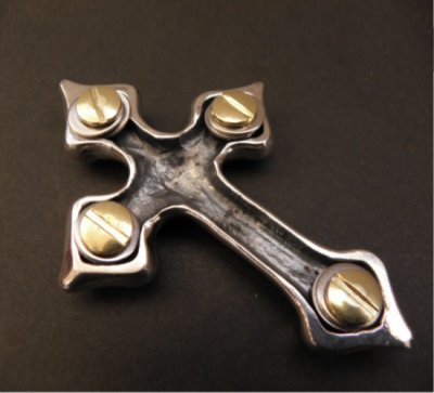 Photo2: 4Heart chiseled cross Pins