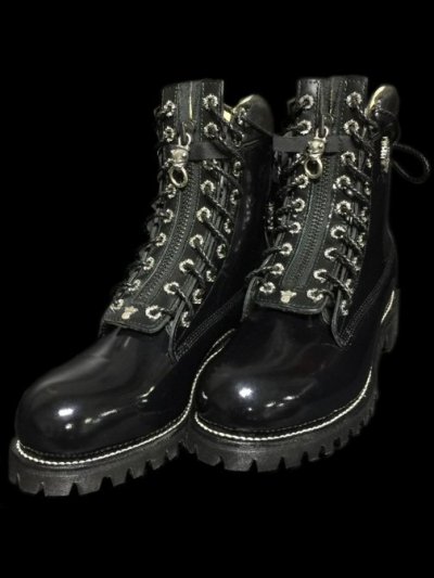 Photo1: Bulldog Zipper Pull Fireman Boots