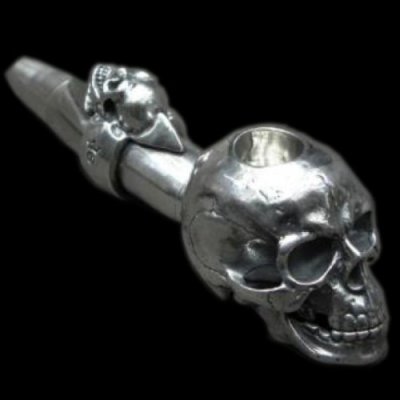 Photo1: Large Skull Ideal Smoke Pipe