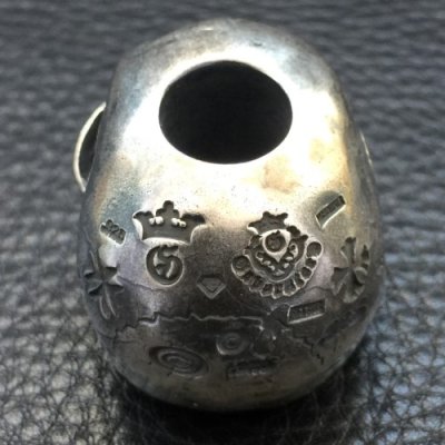 Photo2: Old Large Skull Pen Stand