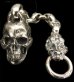 Photo1: Large Skull With Half Snake & Maltese Cross H.W.O , Smooth Anchor Links Wallet Hanger (1)