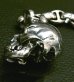 Photo10: Large Skull With Half Snake & Maltese Cross H.W.O , Smooth Anchor Links Wallet Hanger