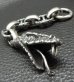 Photo4: Snake Head With Chiseled Anchor Chain & Smooth H.W.O Wallet Hanger