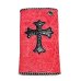 Photo1: Crocodile Flank Cross Inlay Elephant Wallet (1)