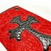 Photo7: Crocodile Flank Cross Inlay Elephant Wallet