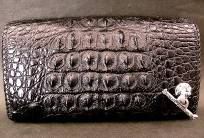 Photo2: Crocodile Haed & Horn Back All Gusset Wallet