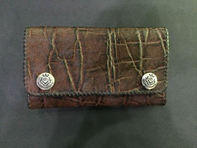 Photo4: Elephant Long Wallet (Bark Vintage)