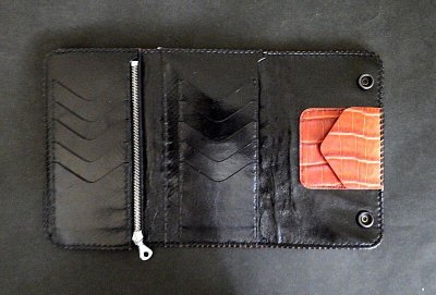 Photo2: Crocodile Horn Back Long Wallet