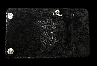 Photo1: Stingray G&Crown Inlay Hippo Long Wallet