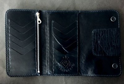 Photo2: Stingray G&Crown Inlay Hippo Long Wallet