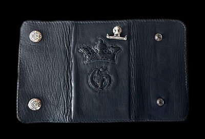 Photo1: Frog G&Crown Inlay Buffalo Long Wallet