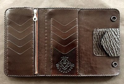 Photo2: Shark Plain Long Wallet (Chocolate)