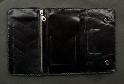 Photo2: Crocodile Horn Back Long Wallet