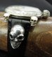 Photo4: ELIDA Vintage Skeleton Watch With 2Skull Pins Band