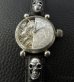 Photo16: ELIDA Vintage Skeleton Watch With 2Skull Pins Band