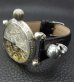 Photo15: ELIDA Vintage Skeleton Watch With 2Skull Pins Band